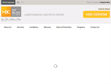 Tablet Screenshot of myblissclinic.com